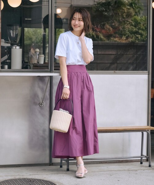 ANAYI(アナイ)の「【Saori Oyamada × SLOANE × ANAYI】コットン天竺コンパクトTシャツ(Tシャツ/カットソー・レディース・ブラック系その他/ホワイト/ブラウン・36/38)」の7枚目の写真