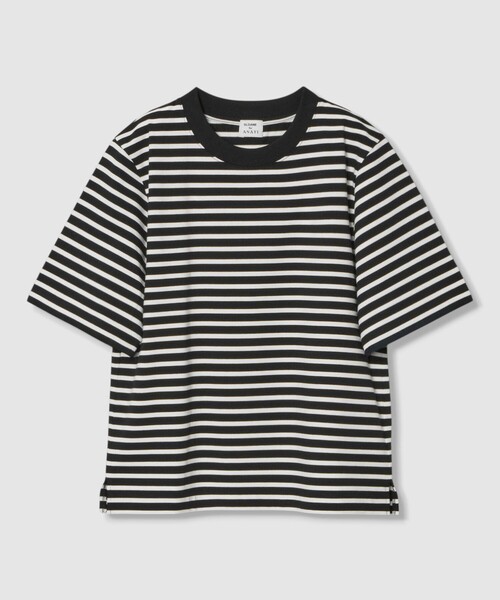 tシャツ 「Saori Oyamada × SLOANE × ANAYI」コットン天竺コンパクトＴシャツ レディース ANAYI tシャツ 「Saori Oyamada × SLOANE ANAYI」コットン天竺