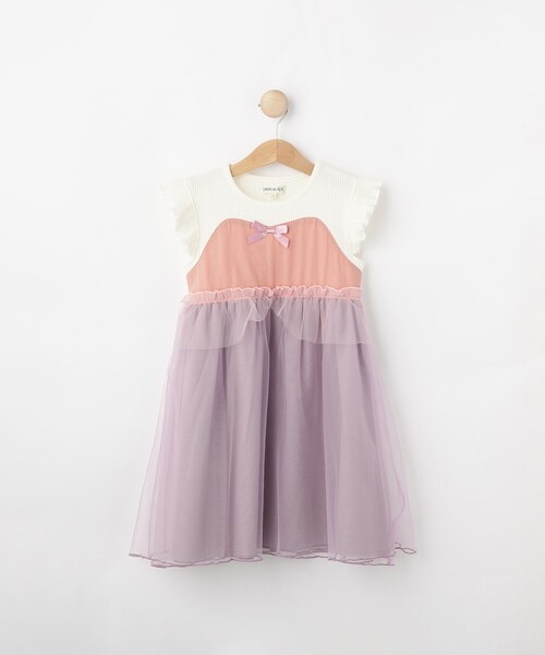 SHOO・LA・RUE(シューラルー)の「【100-120cm】おんなのこの憧れ プリンセス風チュールドレス(ワンピース・キッズ・ライトパープル/ピンク系1・12/10/11)」の1枚目の写真
