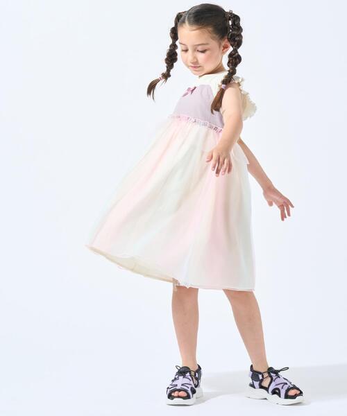 SHOO・LA・RUE(シューラルー)の「【100-120cm】おんなのこの憧れ プリンセス風チュールドレス(ワンピース・キッズ・ライトパープル/ピンク系1・12/10/11)」の4枚目の写真