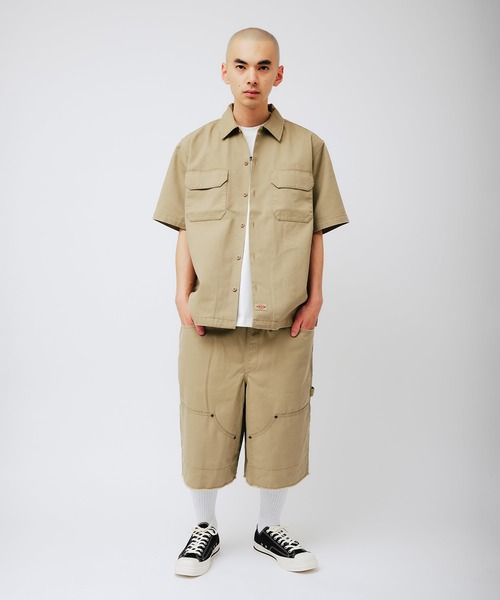 Dickies(ディッキーズ)の「Dickies x atmos EASY DOUBLE KNEE PAINTER SHORTS / ディッキーズ x アトモス イージー ダブルニー ペインター ショーツ 【SP】(その他パンツ・メンズ・ベージュ/ブラック・M/XL/L)」の3枚目の写真