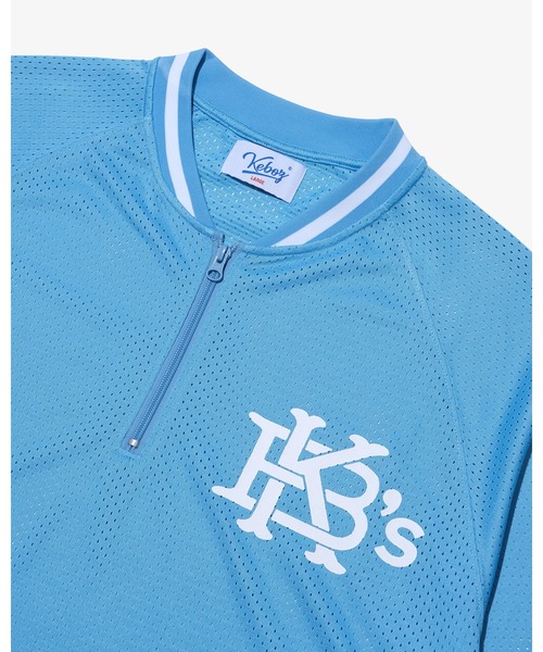 KEBOZ(ケボズ)の「EFG MESH BASEBALL HALF ZIP JERSEY(シャツ/ブラウス・メンズ・バーガンディー/ホワイト/ブラック/スカイブルー・M/XL/L/S)」の9枚目の写真