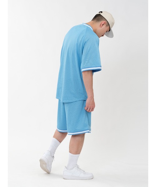 KEBOZ(ケボズ)の「EFG MESH BASEBALL HALF ZIP JERSEY(シャツ/ブラウス・メンズ・バーガンディー/ホワイト/ブラック/スカイブルー・M/XL/L/S)」の6枚目の写真