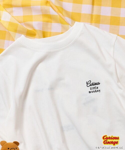 tシャツ 「おさるのジョージ」 バックプリントTシャツ/ビッグシルエットTシャツ レディース おさるのジョージ」 バックプリントTシャツ/ビッグシルエットT