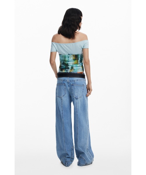 Desigual(デシグアル)の「Y2K レイヤード ホルターネック 取り外し可能Tシャツ ミニ丈(Tシャツ/カットソー・レディース・イエロー・L/M/S/XL/XS)」の3枚目の写真