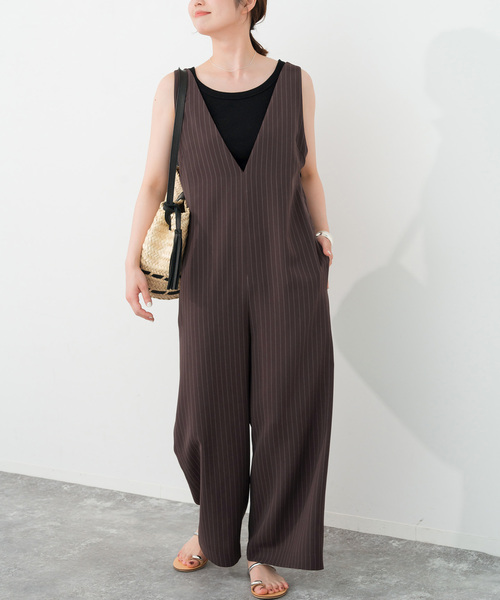 Spick & Span（スピックアンドスパン）の「ピンストライプVサロペット（サロペット/オーバーオール・レディース・その他9/その他4・38/36）」の4枚目の写真