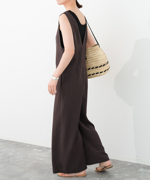 Spick & Span（スピックアンドスパン）の「ピンストライプVサロペット（サロペット/オーバーオール・レディース・その他9/その他4・38/36）」の5枚目の写真