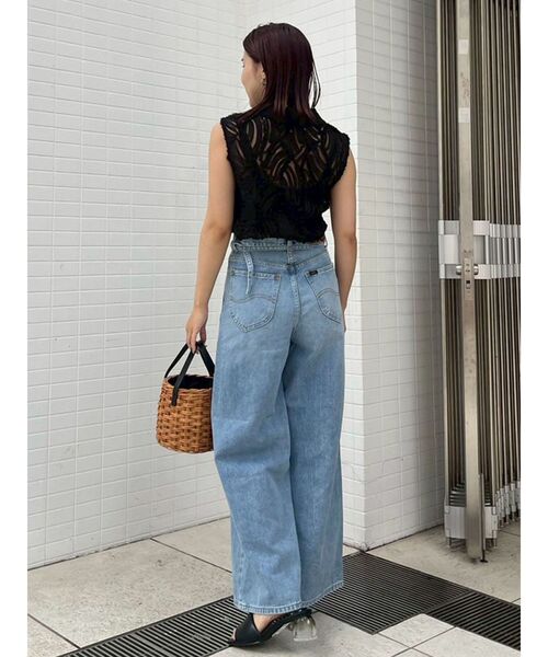 LAGUNAMOON（ラグナムーン）の「エンブロイダリーレースポロトップス（シャツ/ブラウス・レディース・アイボリー/ブラック・FREE）」の5枚目の写真