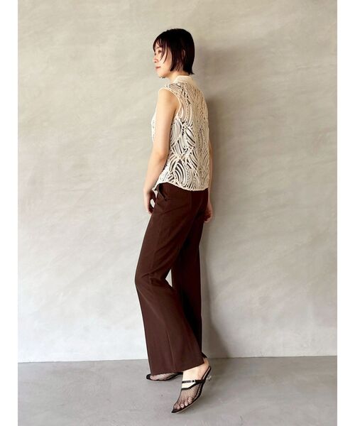 LAGUNAMOON（ラグナムーン）の「エンブロイダリーレースポロトップス（シャツ/ブラウス・レディース・アイボリー/ブラック・FREE）」の9枚目の写真