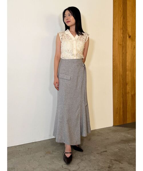 LAGUNAMOON（ラグナムーン）の「エンブロイダリーレースポロトップス（シャツ/ブラウス・レディース・アイボリー/ブラック・FREE）」の16枚目の写真