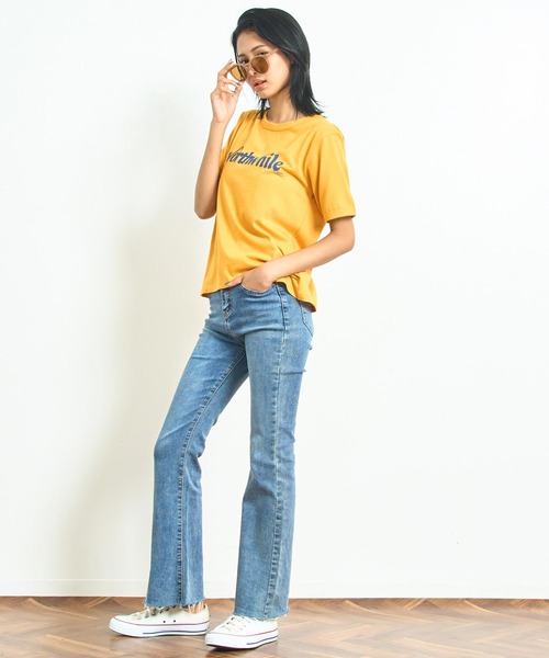 anap mimpi（アナップミンピ）の「カラー ロゴ プリント コンパクト Tシャツ（Tシャツ/カットソー・レディース・ブルー/ブラック/イエロー・FREE）」の14枚目の写真