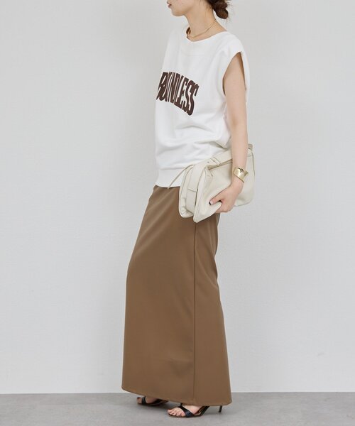 GALLARDAGALANTE（ガリャルダガランテ）の「オフショルロゴスウェットTシャツ（スウェット・レディース・チャコールグレー/オフホワイト・FREE）」の8枚目の写真