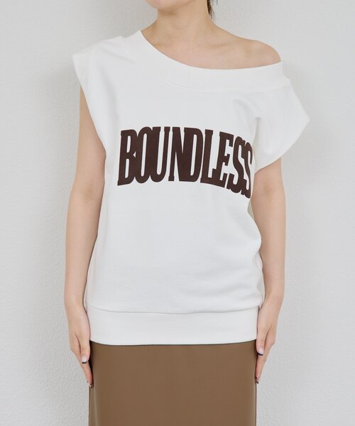 GALLARDAGALANTE（ガリャルダガランテ）の「オフショルロゴスウェットTシャツ（スウェット・レディース・チャコールグレー/オフホワイト・FREE）」の17枚目の写真