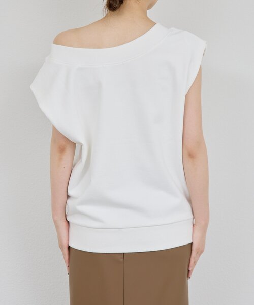 GALLARDAGALANTE（ガリャルダガランテ）の「オフショルロゴスウェットTシャツ（スウェット・レディース・チャコールグレー/オフホワイト・FREE）」の18枚目の写真