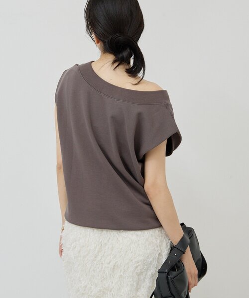 GALLARDAGALANTE（ガリャルダガランテ）の「オフショルロゴスウェットTシャツ（スウェット・レディース・チャコールグレー/オフホワイト・FREE）」の22枚目の写真