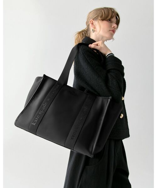 kate spade new york(ケイトスペード ニューヨーク)の「キップ ラージ トート(トートバッグ・レディース・ブラック・ONESIZE)」の2枚目の写真