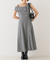 【一部店舗限定】アシメショルダーワンピース