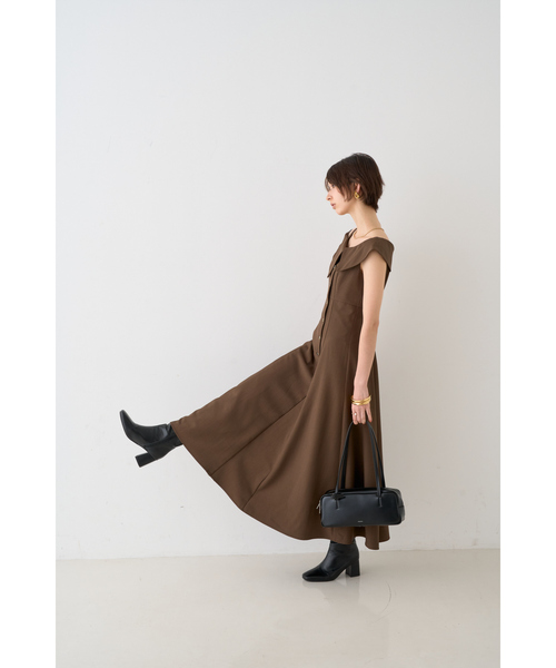 EMMA ROUGE VIF(エマルージュヴィフ)の「【一部店舗限定】アシメショルダーワンピース(ワンピース・レディース・ブラウン/ストライプ・38/36)」の14枚目の写真