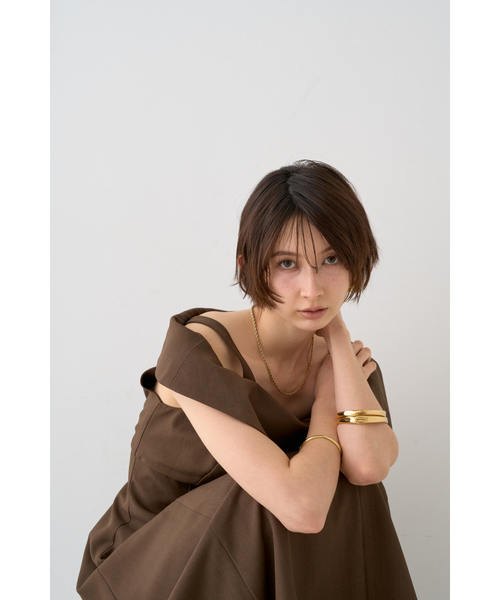 EMMA ROUGE VIF(エマルージュヴィフ)の「【一部店舗限定】アシメショルダーワンピース(ワンピース・レディース・ブラウン/ストライプ・38/36)」の20枚目の写真