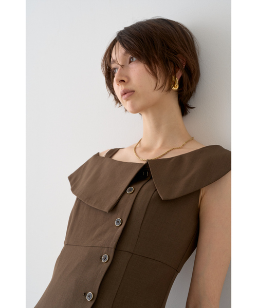 EMMA ROUGE VIF(エマルージュヴィフ)の「【一部店舗限定】アシメショルダーワンピース(ワンピース・レディース・ブラウン/ストライプ・38/36)」の21枚目の写真