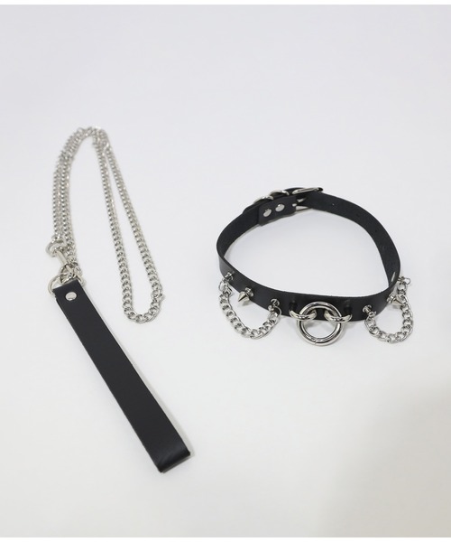 スタッズ付きチェーンチョーカー（チョーカー）｜Amilige