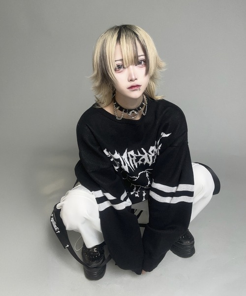 スタッズ付きチェーンチョーカー（チョーカー）｜Amilige