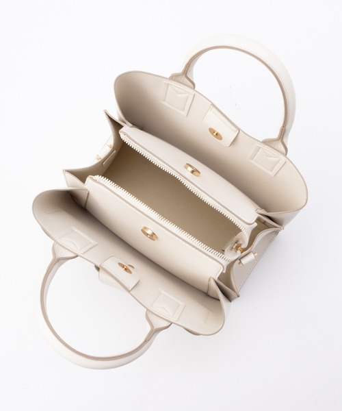 Honeys（ハニーズ）の「両あおりリボン風バッグ（ハンドバッグ・レディース・アイボリー/ブラック/ボルドー・FREE）」の13枚目の写真