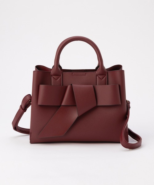 Honeys（ハニーズ）の「両あおりリボン風バッグ（ハンドバッグ・レディース・アイボリー/ブラック/ボルドー・FREE）」の21枚目の写真