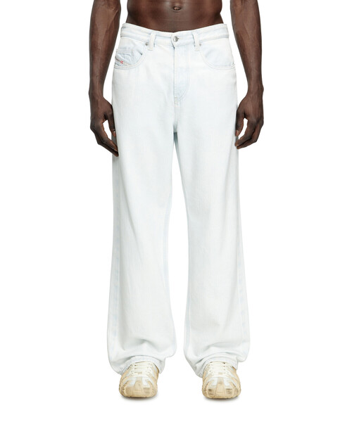 Diesel ホワイトデニムパンツ DIESEL (ディーゼル) ダメージ ウエストコード ホワイトジーンズ D