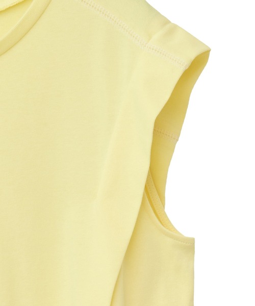 Green　Parks（グリーンパークス）の「配色ステッチノースリーブチュニック（チュニック・レディース・イエロー/カーキ/ブルー・FREE）」の17枚目の写真