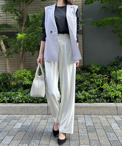 セール】裏地無し多機能テーラードジレ（ベスト）｜etre pret