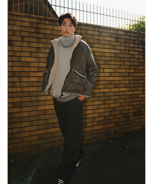 TAION(タイオン)の「【TAION】MILITARY STAR★ QUILTING & BOA REVERSIBLE STAND JACKET(UNISEX)(ダウンジャケット/コート・レディース・ブラック/ベージュ/オリーブ・MEDIUM/SMALL)」の9枚目の写真
