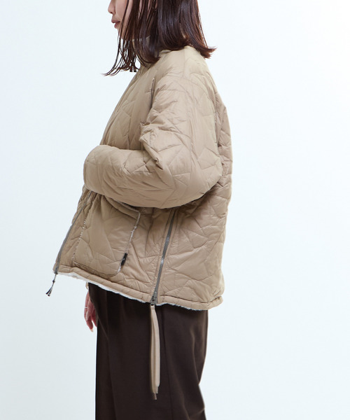TAION(タイオン)の「【TAION】MILITARY STAR★ QUILTING & BOA REVERSIBLE STAND JACKET(UNISEX)(ダウンジャケット/コート・レディース・ブラック/ベージュ/オリーブ・MEDIUM/SMALL)」の18枚目の写真