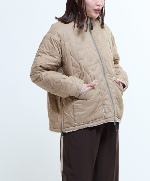 TAION(タイオン)の「【TAION】MILITARY STAR★ QUILTING & BOA REVERSIBLE STAND JACKET(UNISEX)(ダウンジャケット/コート・レディース・ブラック/ベージュ/オリーブ・MEDIUM/SMALL)」の19枚目の写真