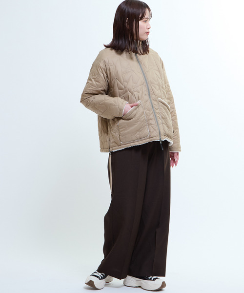 TAION(タイオン)の「【TAION】MILITARY STAR★ QUILTING & BOA REVERSIBLE STAND JACKET(UNISEX)(ダウンジャケット/コート・レディース・ブラック/ベージュ/オリーブ・MEDIUM/SMALL)」の20枚目の写真