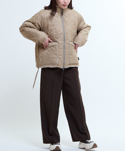 TAION(タイオン)の「【TAION】MILITARY STAR★ QUILTING & BOA REVERSIBLE STAND JACKET(UNISEX)(ダウンジャケット/コート・レディース・ブラック/ベージュ/オリーブ・MEDIUM/SMALL)」の21枚目の写真