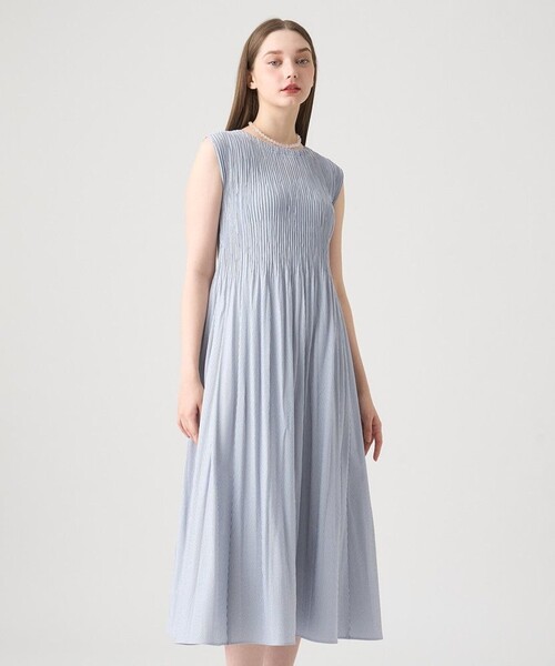 ANAYI（アナイ）の「サッカーストレッチプリーツ ワンピース（ワンピース・レディース・ブラウン/グレー系その他/ブルー系その他/ベージュ・38/36）」の4枚目の写真