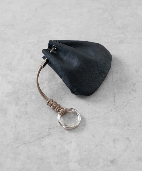 Dyneema(R) Leather KEY RING / 超軽量ダイニーマレザー巾着キーリング