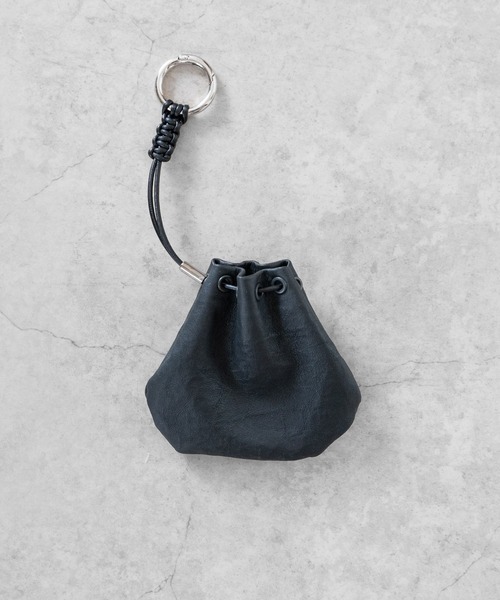 Dyneema(R) Leather KEY RING / 超軽量ダイニーマレザー巾着キーリング