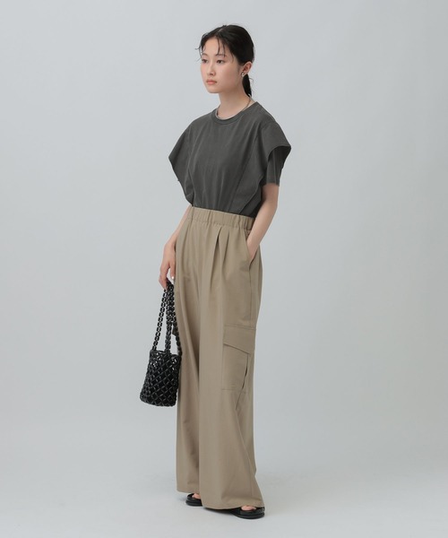 LEPSIM（レプシィム）の「ピグメントフリル5分袖プルオーバー　574404（Tシャツ/カットソー・レディース・オフホワイト/チャコールグレー/グレイッシュベージュ・FREE）」の13枚目の写真