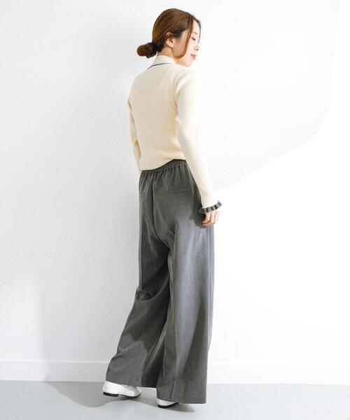 URBAN RESEARCH Sonny Label(アーバンリサーチサニーレーベル)の「タックワイドイージーパンツ(その他パンツ・レディース・ブラック/グレー・38/36)」の7枚目の写真