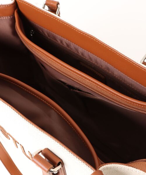 JILL STUART(ジルスチュアート)の「JILL STUART(ジル スチュアート) パネル トート(トートバッグ・レディース・ホワイト×ブラック/ブラック/キャメル・FREE)」の7枚目の写真