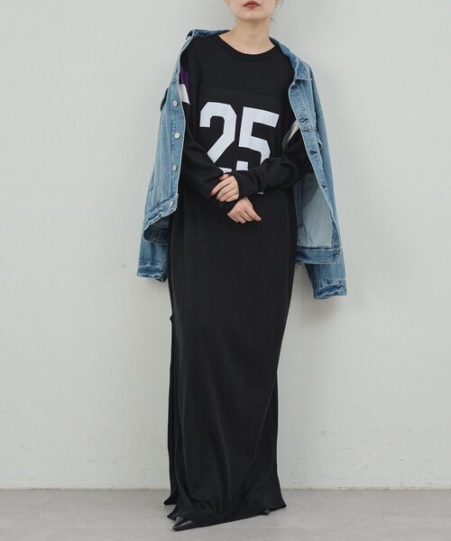 GALLARDAGALANTE（ガリャルダガランテ）の「【PEAS】フットボールワンピース（ワンピース・レディース・ブラウン/ブラック・FREE）」の2枚目の写真