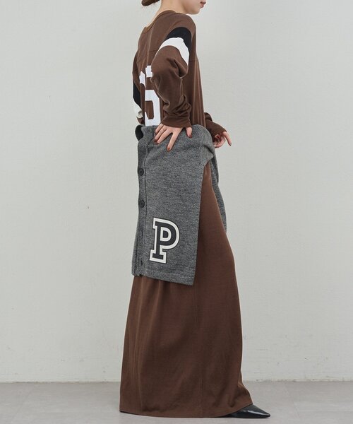 GALLARDAGALANTE（ガリャルダガランテ）の「【PEAS】フットボールワンピース（ワンピース・レディース・ブラウン/ブラック・FREE）」の9枚目の写真