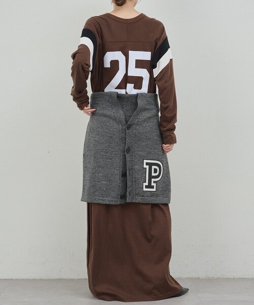 GALLARDAGALANTE（ガリャルダガランテ）の「【PEAS】フットボールワンピース（ワンピース・レディース・ブラウン/ブラック・FREE）」の10枚目の写真