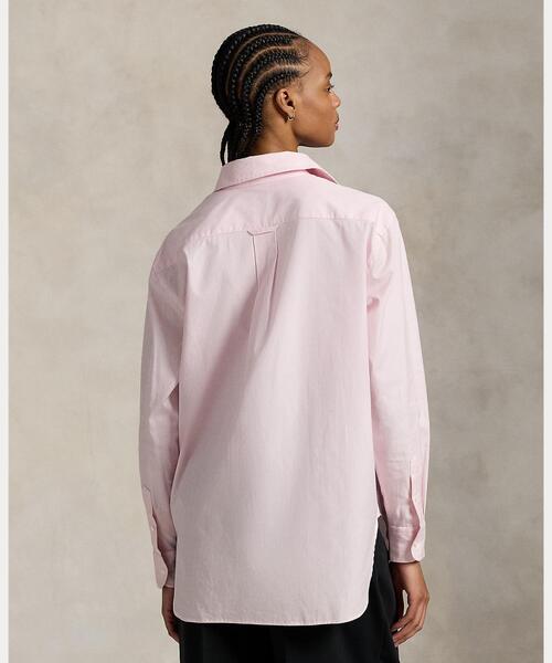 POLO RALPH LAUREN(ポロ ラルフ ローレン)の「オーバーサイズ フィット コットン シャツ(シャツ/ブラウス・レディース・ピンク系4・XS/L/M/XXS/S)」の4枚目の写真