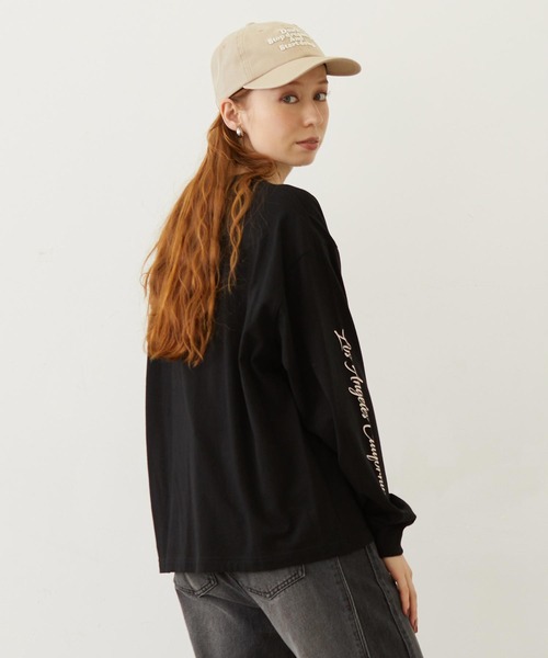 MILKFED.(ミルクフェド)の「HEART AND ROSE L/S TEE(Tシャツ/カットソー・レディース・ブラック/ライトピンク/ホワイト・M/L)」の5枚目の写真