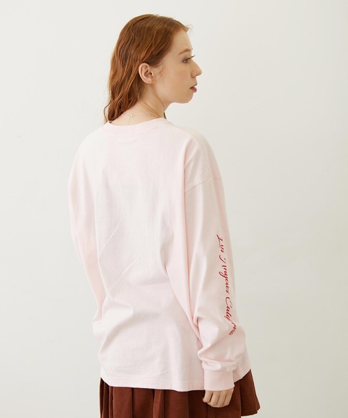 MILKFED.(ミルクフェド)の「HEART AND ROSE L/S TEE(Tシャツ/カットソー・レディース・ブラック/ライトピンク/ホワイト・M/L)」の14枚目の写真