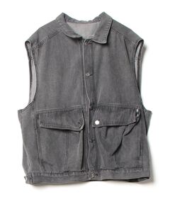 MAISON SPECIAL　シルキー ダブルクロス ボリューム シャツ グレー Silky Double Cross Volume Shirt/シルキーダブルクロス