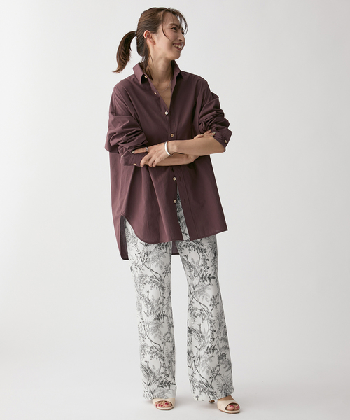 VERMEIL par iena（ヴェルメイユパーイエナ）の「サテンプリントイージーパンツ（その他パンツ・レディース・ベージュ・36/38）」の6枚目の写真